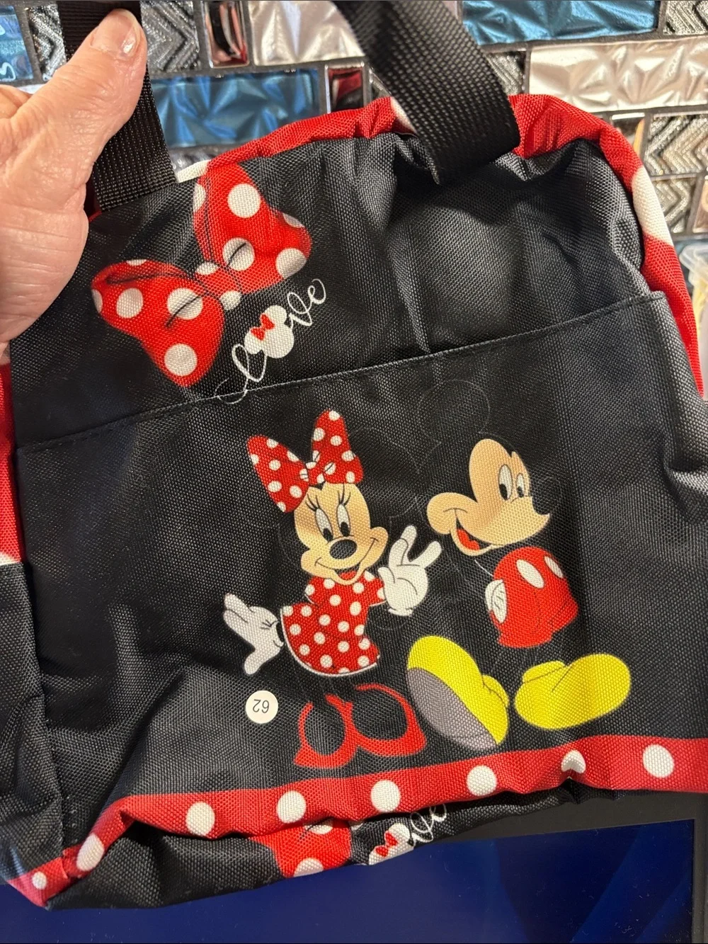 Disney Black, Red and Yellow Minnie & Mickey Kids Lunch Bag